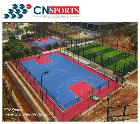 22% The Springback Value Silicon PU Basketball Flooring