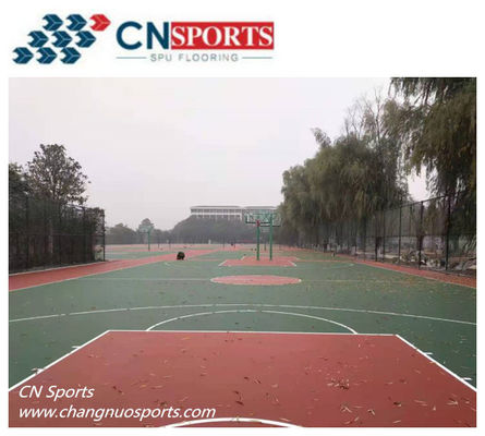 90% Compression Recovery Rate Silicon PU Basketball Court Flooring