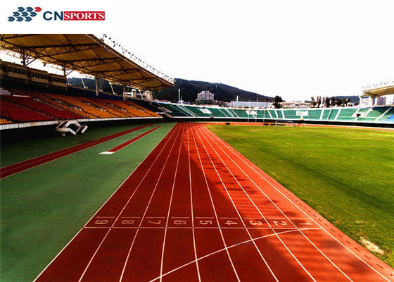 400m PU Running Track 1.12Mpa Full PU Sandwich Systems Runway Flooring